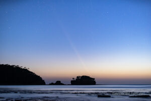 Comet Tsuchinshan-ATLAS (C/2023 A3) at Eaglehawk Neck on the Tasman Peninsula, Tasmania