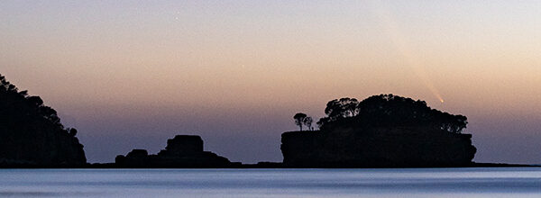 Comet Tsuchinshan ATLAS Eaglehawk Neck Tasmania