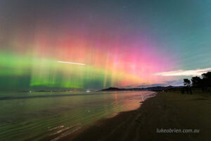 Flight takes off from Hobart Airport during the severe G5 class solar storm in May 2024