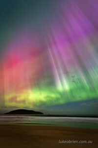 Southern Lights over Betsey Island Tasmania October 11 2024