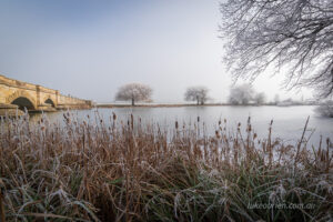 Winter wonderland! Ross Bridge and a frozen Macquarie River, Tasmania